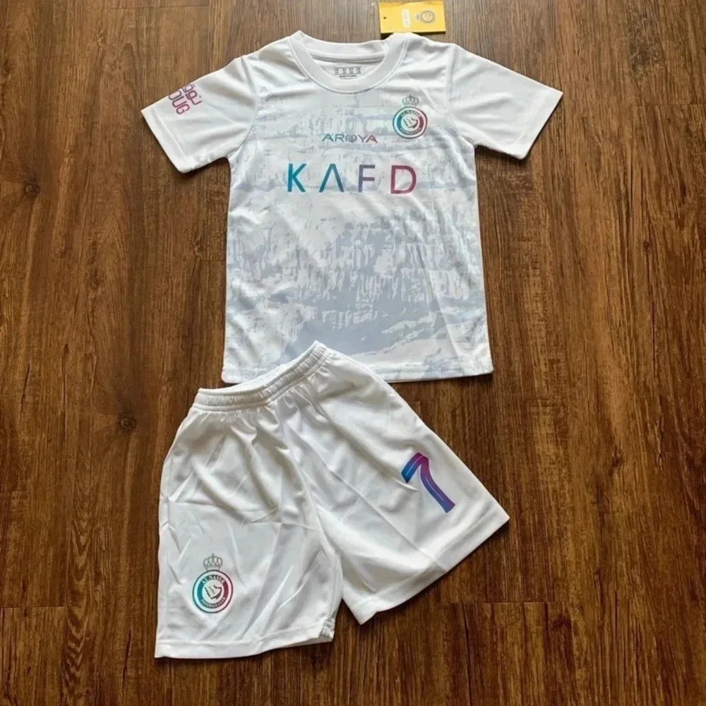 Cristano Ronaldo Al Nassr Soccer Jersey Shorts White Youth X Small NWT